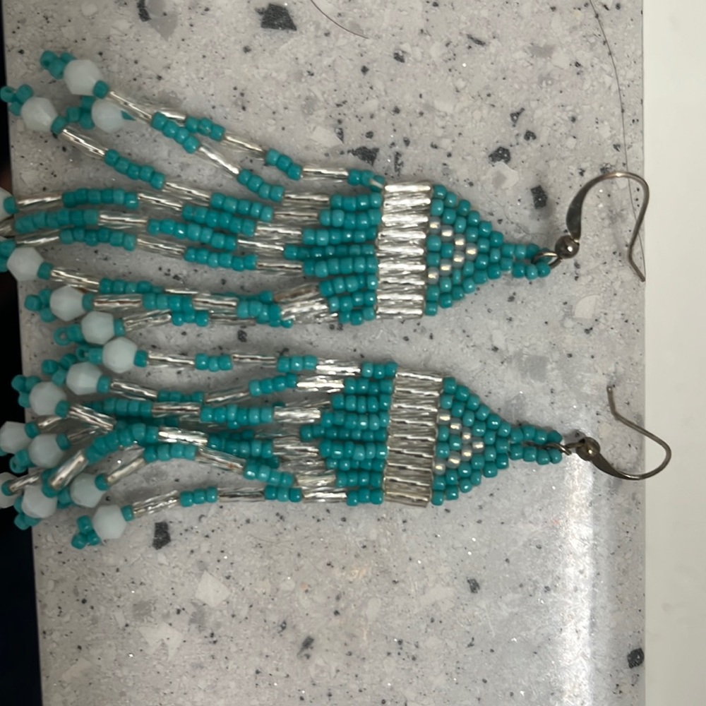 Turquoise beaded earrings